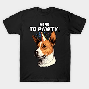 Funny Party Dog T-Shirt